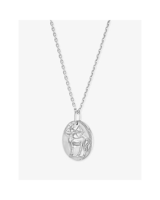 Van Cleef & Arpels White Zodiaque Medal Sagittarius Rhodium-Plated 18Ct- Pendant