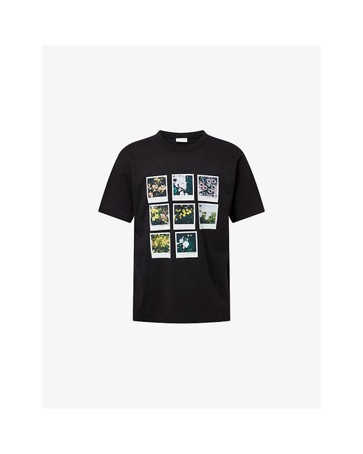 Dries Van Noten Black Photograph-Print Crewneck Cotton-Jersey T-Shirt for men