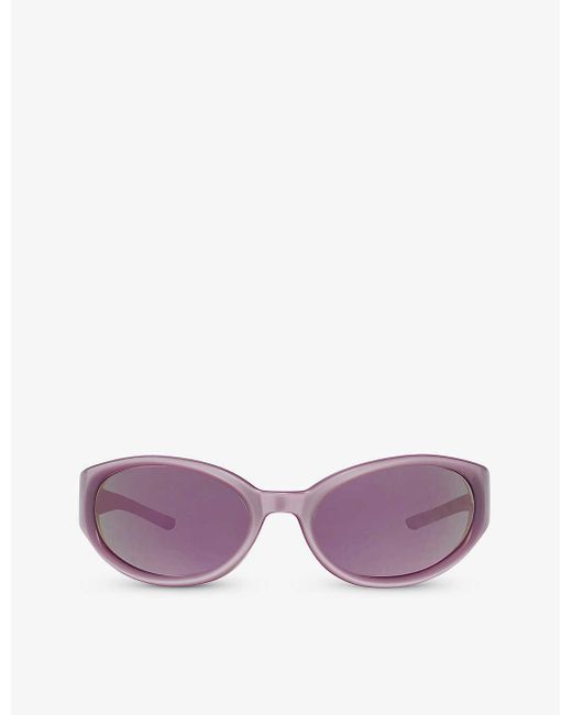 Gentle Monster Purple Young Pc5 Oval-frame Acetate Sunglasses