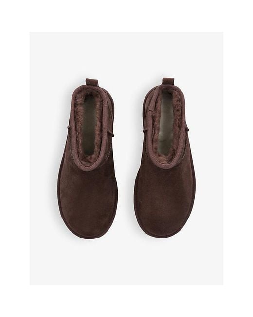 Ugg Brown 'Classic Ultra Mini' Platform Boots