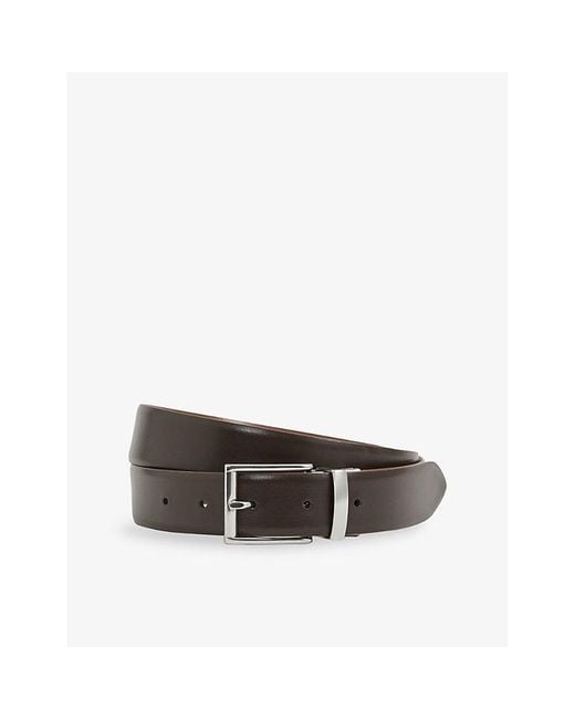 Reiss Multicolor Reversible Leather Belt for men