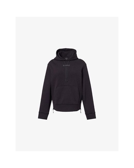 On Shoes Blue Focus Tech Relaxed-Fit Stretch-Cott Blend Hoody