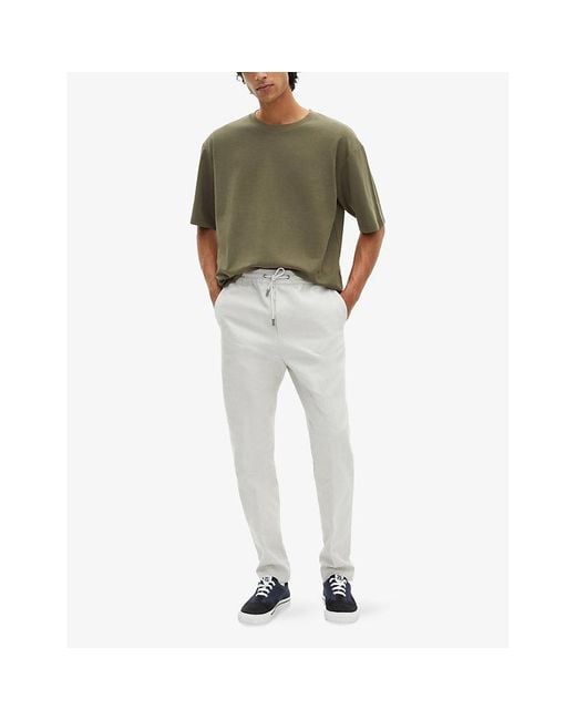 The Kooples Green Crewneck Regular-Fit Short-Sleeve Cotton T-Shirt for men