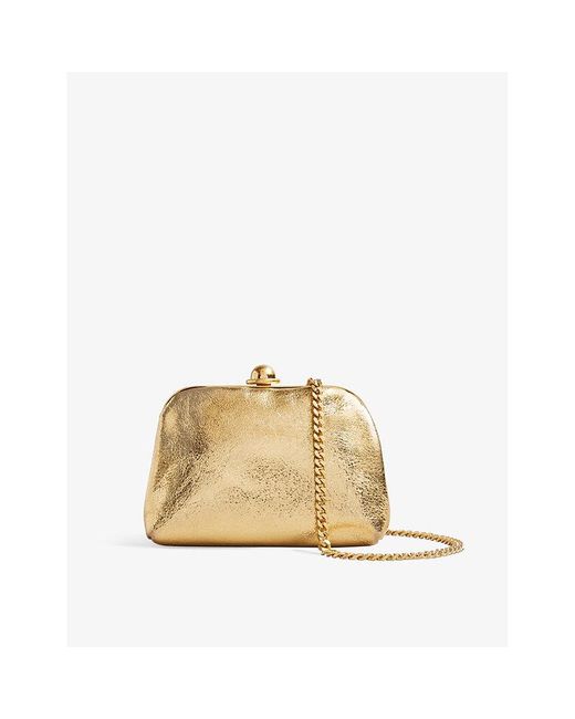 Ted Baker Natural Mirise Rope-chain Mini Faux-leather Clutch Bag