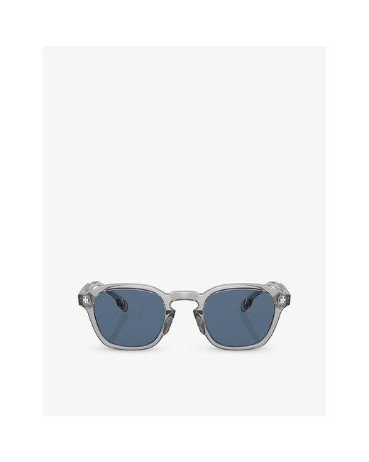 Burberry Blue Be4378u Percy Square-frame Acetate Sunglasses