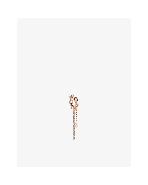 Kismet by Milka White Dreamscape 0.06Ct Diamond Hoop Earring