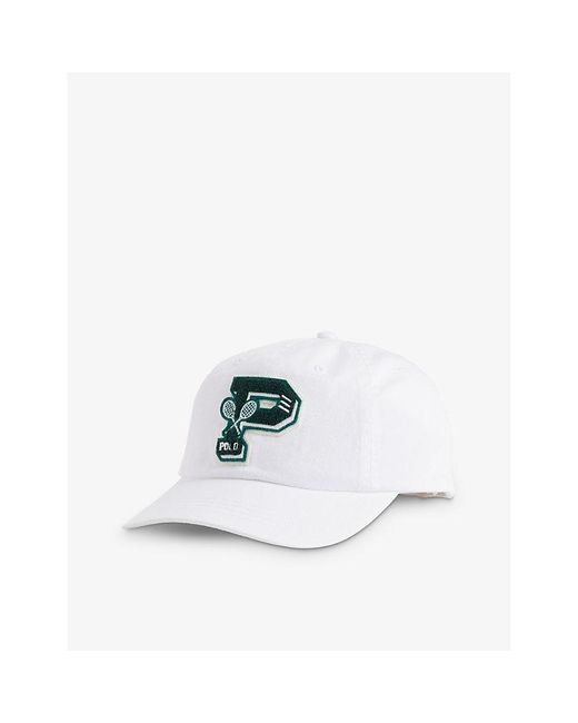 Polo Ralph Lauren White X Wimbledon Logo-patch Cotton-twill Baseball Cap for men