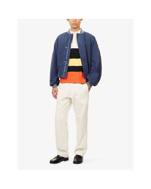 Drake's Flamé Striped Cotton Rugby Shirt for Men | Lyst UK
