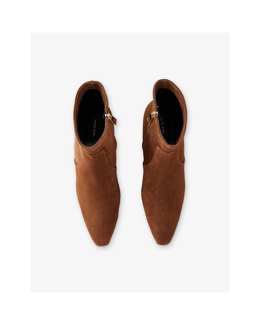 Anine Bing Brown Freya Suede Ankle Boots