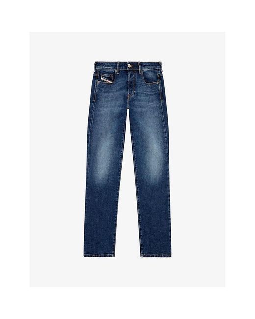DIESEL Blue 989 D-mine Slim-fit, Straight-leg Mid-rise Stretch-denim Jeans