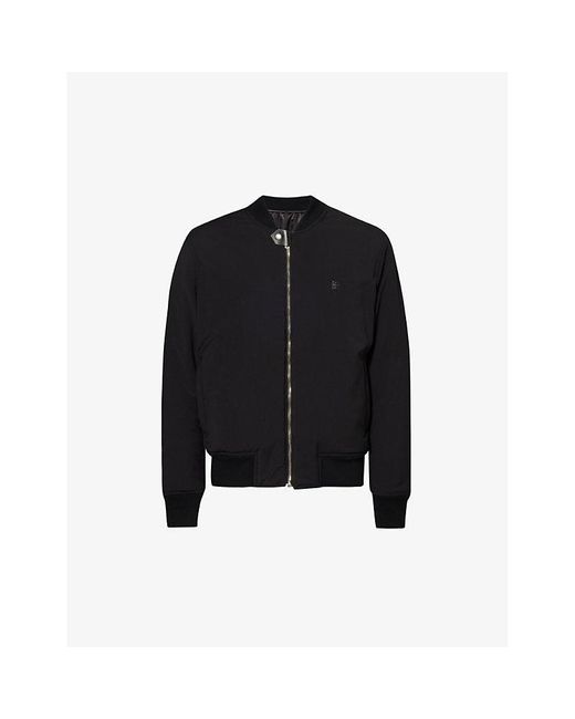 Givenchy Black Branded Reversible Wool Bomber Jacket for men