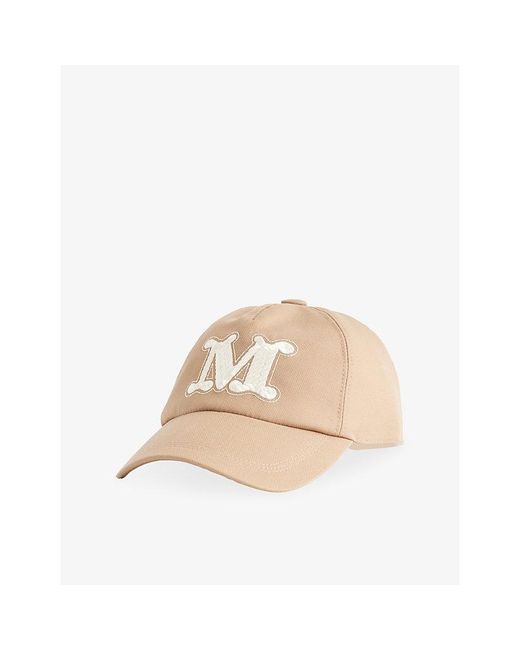 Max Mara Natural Brand-Embroidered Cotton Baseball Cap