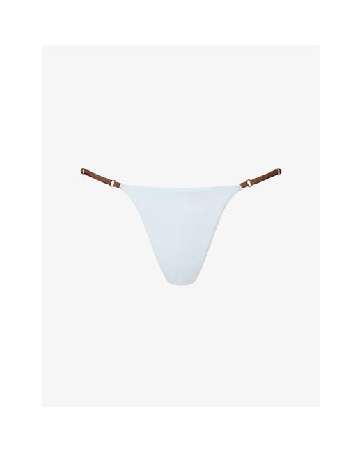 HYPHEN White Bobbie Tangy Bikini Bottoms