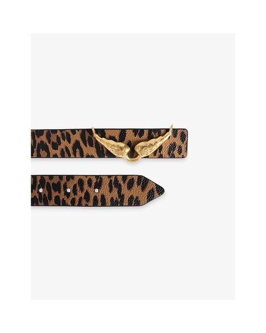 Zadig & Voltaire Brown Rock Reversible Leather Belt