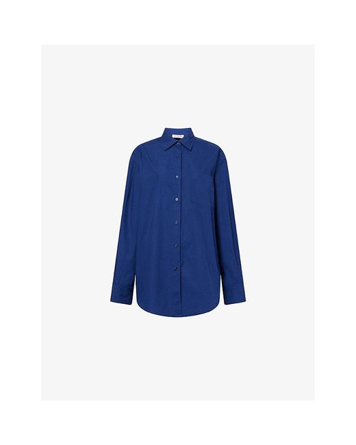 Cheap Monday Blue La Jolla Loose-Fit Cotton Shirt