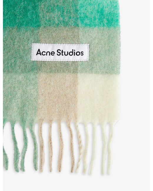 Acne Green Vally Wool-blend Scarf
