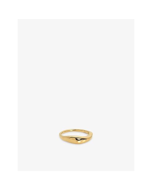 Monica Vinader Metallic Antica 18Ct Vermeil Stacking Ring