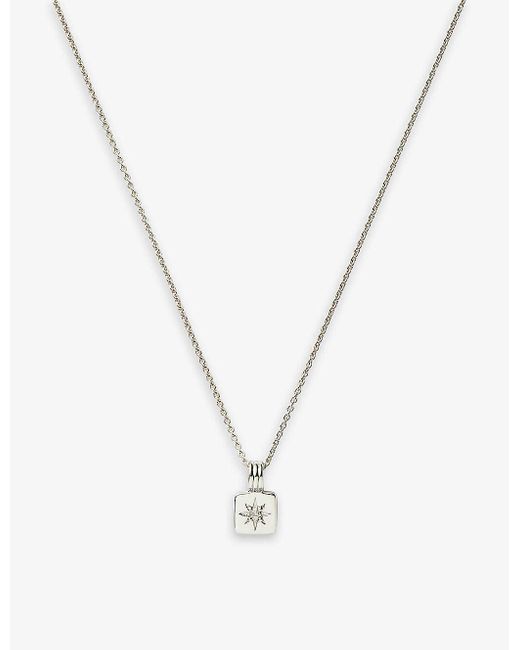 Missoma Metallic Mini Star-pendant Rhodium Plated Sterling- Necklace
