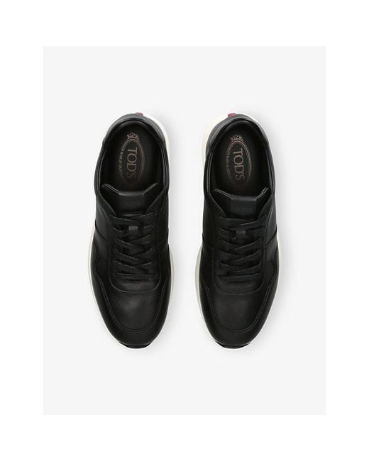 Tod's Black Nuovo Allacciato Sportivo 79K Leather Trainers for men