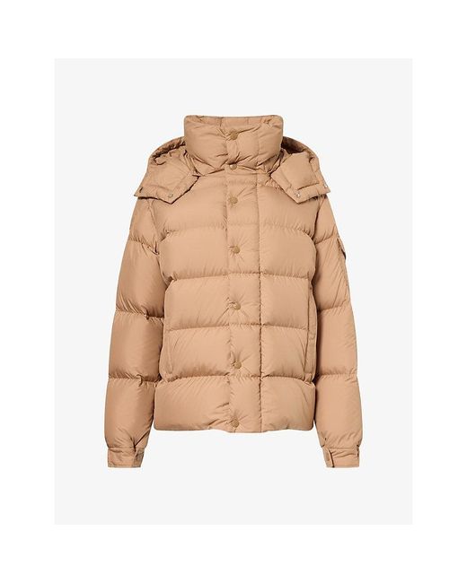 Moncler Natural Maya 70 Hooded Short Down Jacket