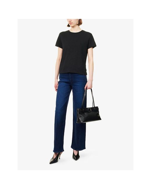 PAIGE Black Haven Boxy Cotton T-Shirt