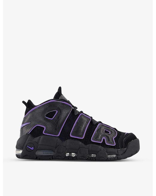 Nike Air More Utempo 96 Logo-embroidered Woven High-top Trainers in ...