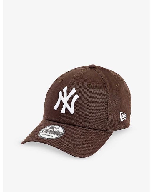 KTZ Brown 9forty New York Yankees Cotton Cap for men
