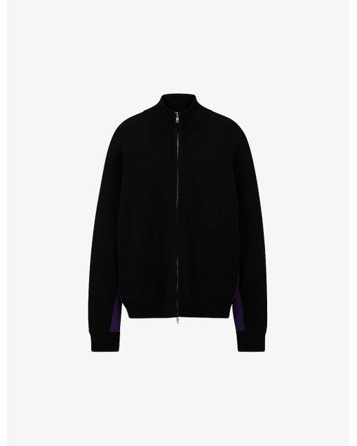 Boss Black X Naomi Campbell Contrast-panel Knitted Jacket