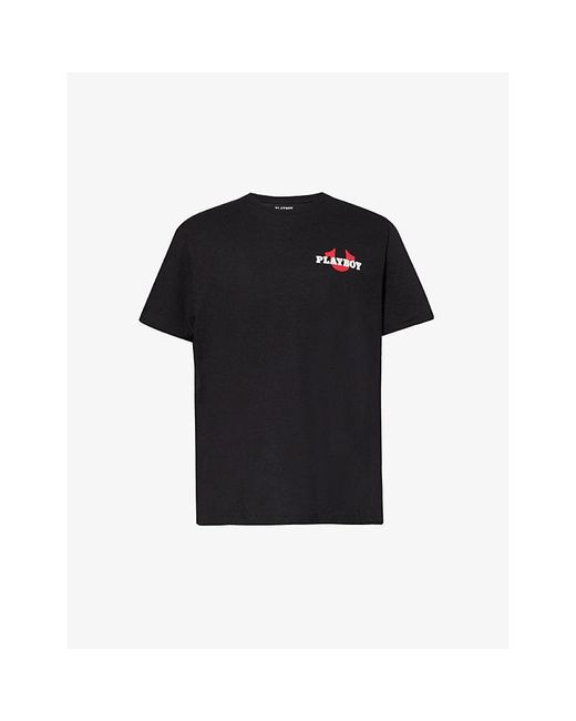True Religion Black X Playboy Logo-print Cotton-jersey T-shirt for men