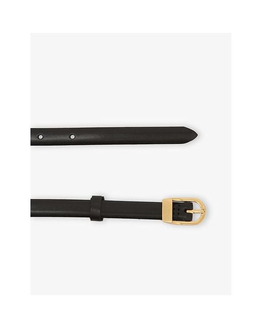 Reiss Black Mila Mini Leather Belt