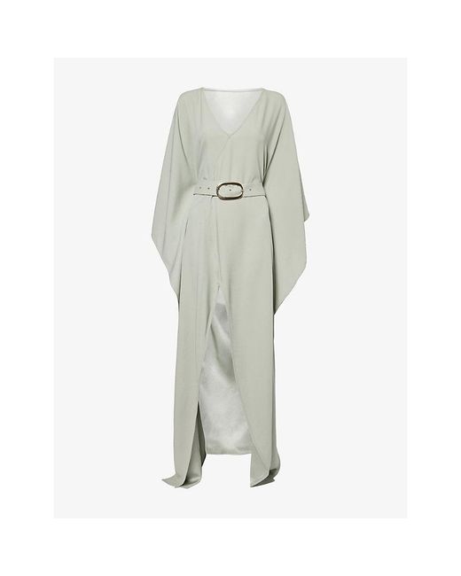 ‎Taller Marmo Multicolor Cassandra Belted Woven Maxi Dress