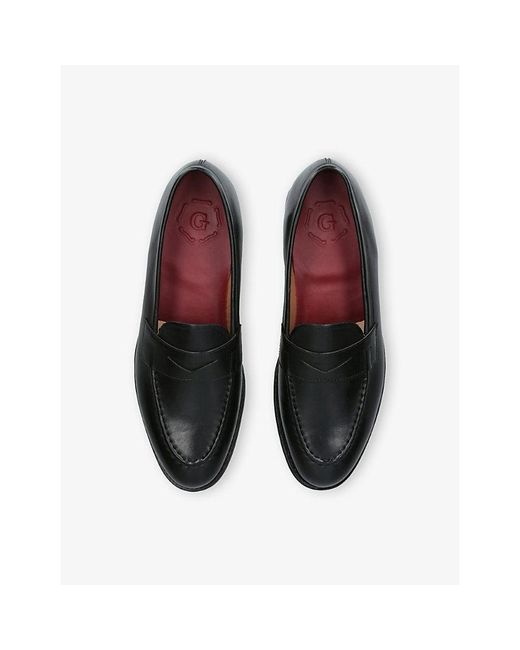 GRENSON Black Lloyd Leather Loafers for men