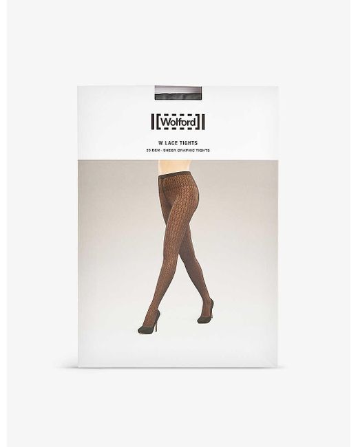 Wolford White W Lace Stretch-woven Tights