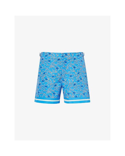 Orlebar Brown Blue Setter Floral-print Regular-fit Swim Shorts for men