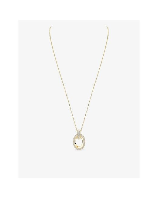 Messika Metallic Groove 18Ct And 3.25Ct Diamond Pendant Necklace