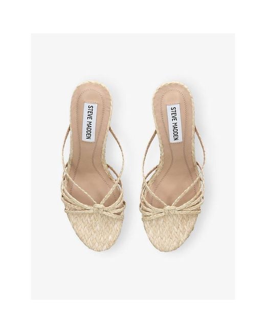 Steve Madden Metallic Edna Raffia Heeled Sandals