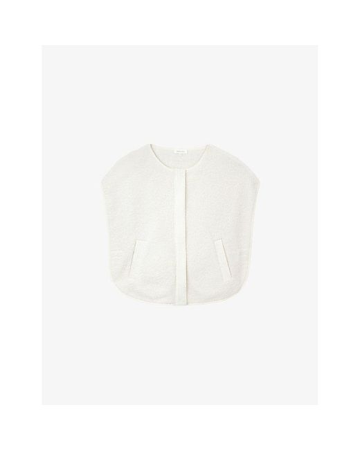 The White Company White Round-Neck Boxy-Fit Borg Gilet