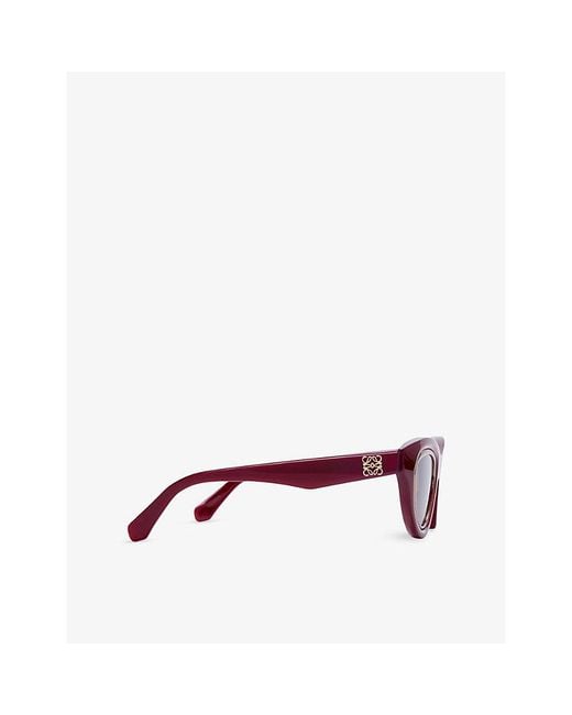 Loewe Purple Cat Eye Mini Anagram Acetate Sunglasses