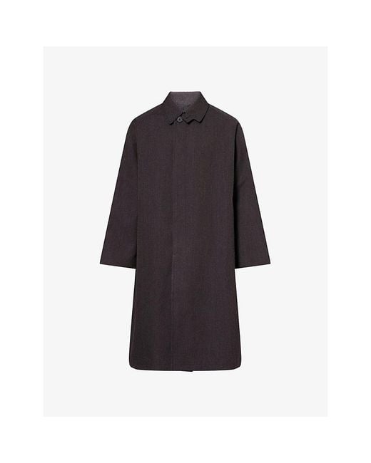 Studio Nicholson Black Crowe Cotton-Blend Coat for men