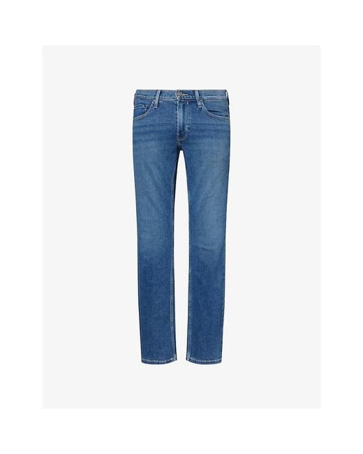 PAIGE Blue Lennox Straight-Leg Stretch-Woven Jeans for men