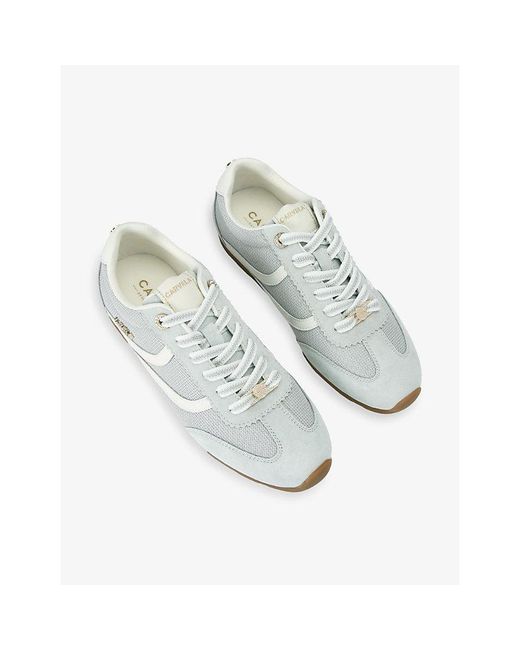 Carvela Kurt Geiger White Florence Suede Trainers