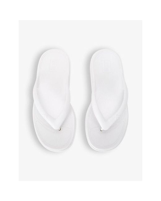 Fitflop White Relieff Pointed-toe Woven Slides