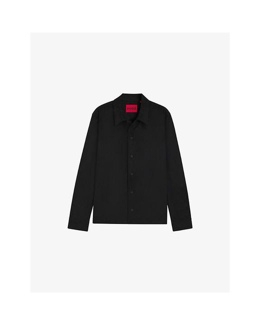 HUGO Black Oversized-Fit Shirt for men