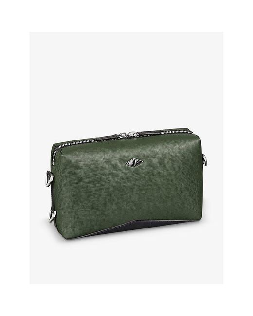Cartier Green Losange Logo-plaque Leather Shoulder Bag