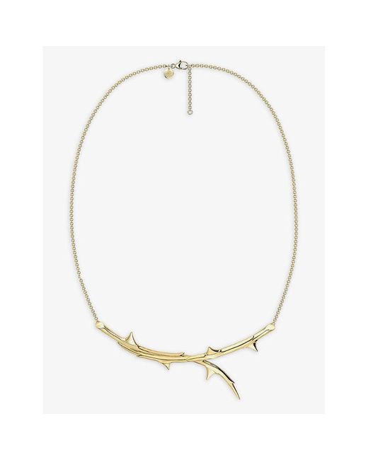 Shaun Leane White Rose Thorn-Tone Sterling Necklace
