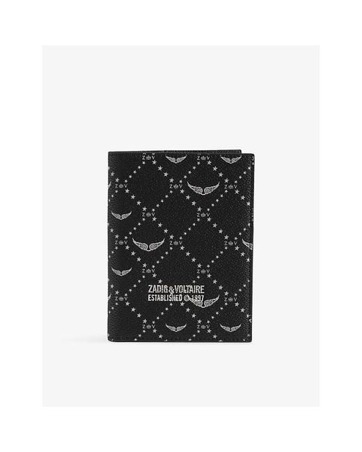 Zadig & Voltaire Black Z Faux-Leather Passport Holder