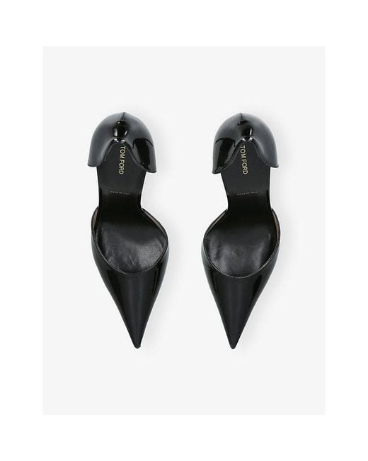 Tom Ford Black D'Orsay 105 Patent-Leather Pumps