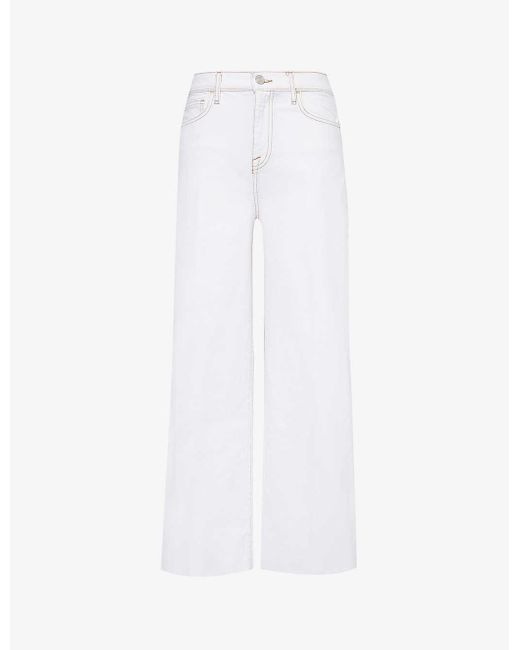 FRAME White Le Jane Wide-leg High-rise Jeans