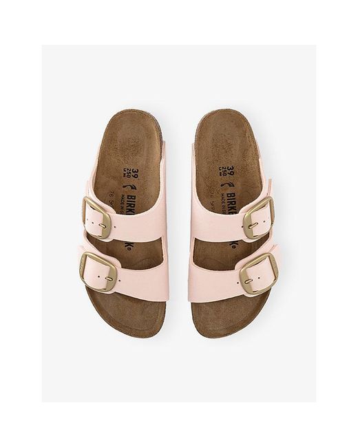 Birkenstock Natural Arizona Big Buckle Faux-Leather Sandals