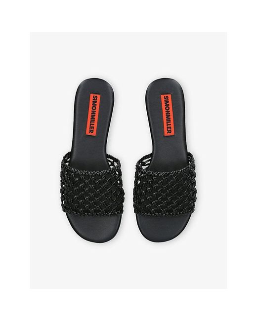 Simon Miller Black Knotted Salerno Woven Sandals